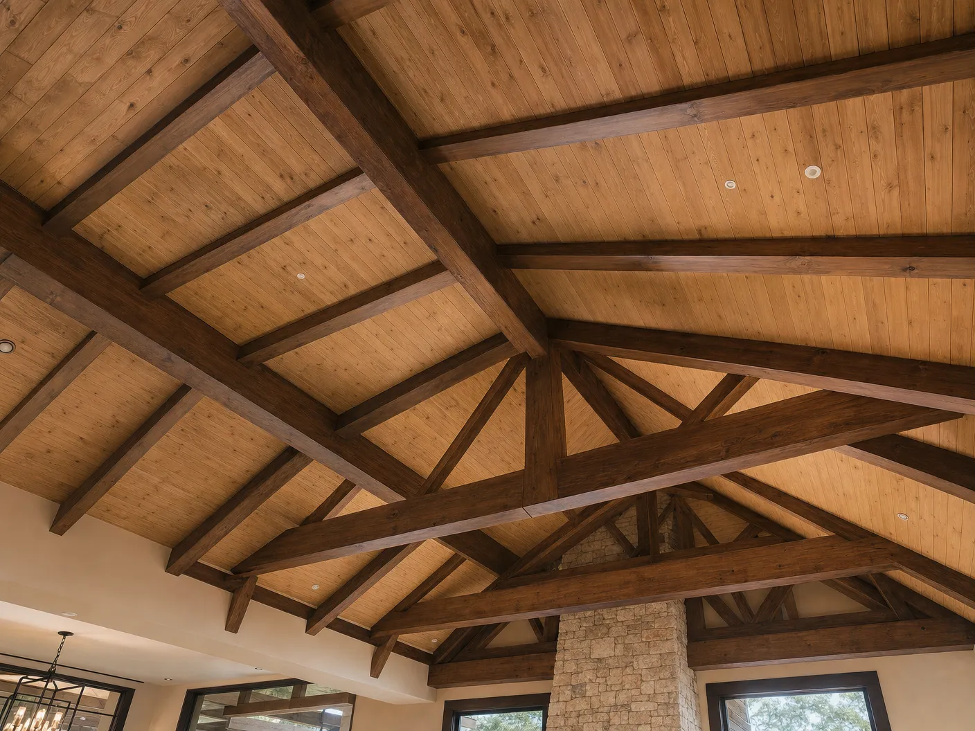 Wood Ceiling Installation